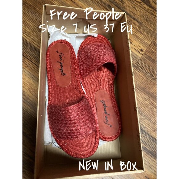 Free People Shoes - Free People Espadrille Sandals  Shoes Women's Red Size 7 US 37 EU New